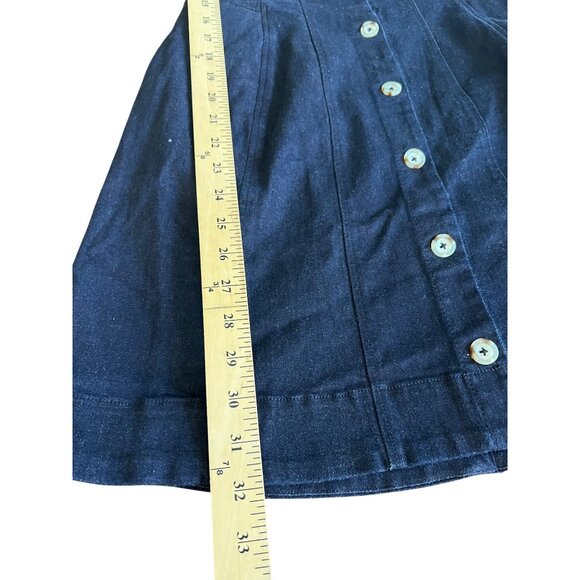 Free People Gimme More Denim Button-Front Mini Dress Adjustable Straps Medium - Picture 3 of 15